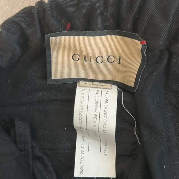 Black Gucci pants